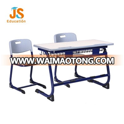 Double school desk and chair for classroom furniture